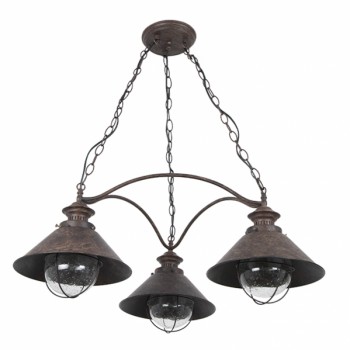 Distribuidor - Lâmpadas Diversas | Lâmpadas Rústicas | LAMPARA 3L NAUTIC.MARRON 3XE27 REGX70 Ref: 91.520/3